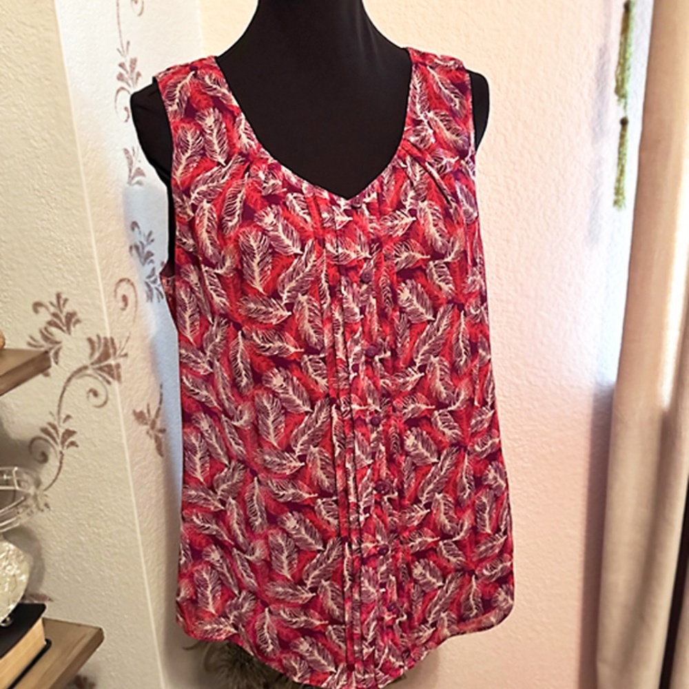 COLDWATER CREEK RED BLOUSE